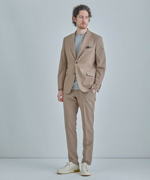 MEN'S BIGI / メンズビギ スラックス・ドレスパンツ | 【ACTIVE TAILOR】Dot Air ヘリンボーン×千鳥格子/デニム柄 セットアップパンツ＜通気性/吸水速乾/ストレッチ＞ | 詳細4