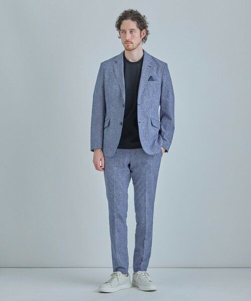 MEN'S BIGI / メンズビギ スラックス・ドレスパンツ | 【ACTIVE TAILOR】Dot Air ヘリンボーン×千鳥格子/デニム柄 セットアップパンツ＜通気性/吸水速乾/ストレッチ＞ | 詳細10