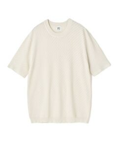 MEN'S BIGI / メンズビギ Tシャツ | ハイゲージジャカード 薄手モックネックサマーニット＜持続冷感＞