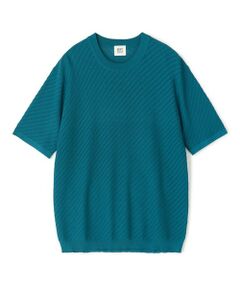 MEN'S BIGI / メンズビギ Tシャツ | ハイゲージジャカード 薄手モックネックサマーニット＜持続冷感＞