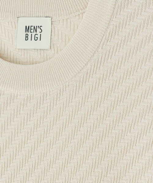 MEN'S BIGI / メンズビギ Tシャツ | ハイゲージジャカード 薄手モックネックサマーニット＜持続冷感＞ | 詳細6