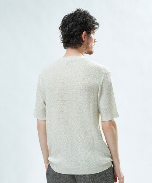 MEN'S BIGI / メンズビギ Tシャツ | ハイゲージジャカード 薄手モックネックサマーニット＜持続冷感＞ | 詳細3