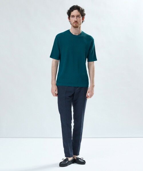 MEN'S BIGI / メンズビギ Tシャツ | ハイゲージジャカード 薄手モックネックサマーニット＜持続冷感＞ | 詳細16