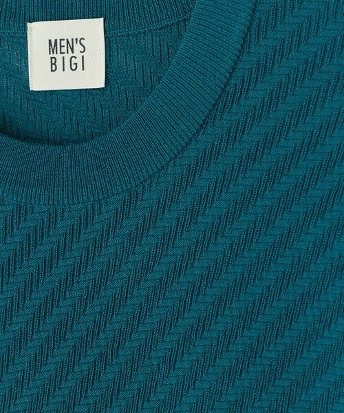 MEN'S BIGI / メンズビギ Tシャツ | ハイゲージジャカード 薄手モックネックサマーニット＜持続冷感＞ | 詳細18