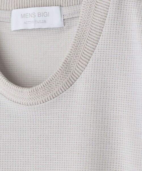 MEN'S BIGI / メンズビギ Tシャツ | 東レPrimeflex 麻調ドットメッシュ クルーネックTシャツ＜吸水速乾/通気性＞ | 詳細8