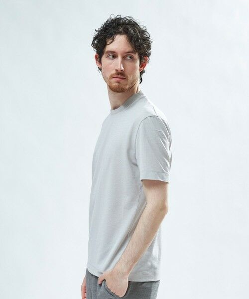 MEN'S BIGI / メンズビギ Tシャツ | 東レPrimeflex 麻調ドットメッシュ クルーネックTシャツ＜吸水速乾/通気性＞ | 詳細2