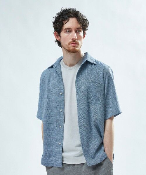 MEN'S BIGI / メンズビギ Tシャツ | 東レPrimeflex 麻調ドットメッシュ クルーネックTシャツ＜吸水速乾/通気性＞ | 詳細4
