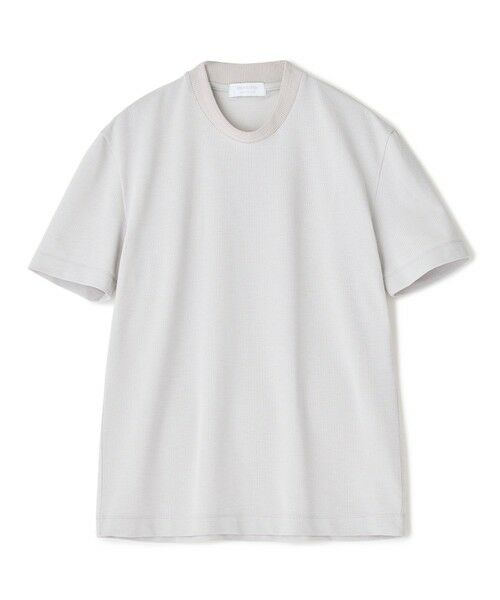 MEN'S BIGI / メンズビギ Tシャツ | 東レPrimeflex 麻調ドットメッシュ クルーネックTシャツ＜吸水速乾/通気性＞（グレー）