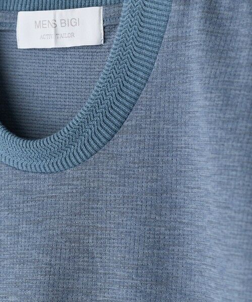 MEN'S BIGI / メンズビギ Tシャツ | 東レPrimeflex 麻調ドットメッシュ クルーネックTシャツ＜吸水速乾/通気性＞ | 詳細13