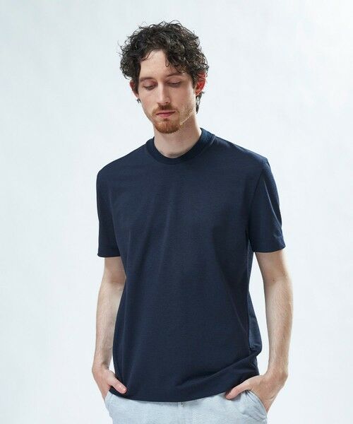 MEN'S BIGI / メンズビギ Tシャツ | 東レPrimeflex 麻調ドットメッシュ クルーネックTシャツ＜吸水速乾/通気性＞ | 詳細14