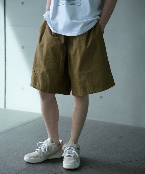 MEN'S BIGI / メンズビギ その他パンツ | ヴィンテージツイルルーズショートパンツ（ベージュ）