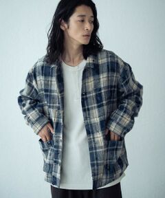 MEN'S BIGI / メンズビギ シャツ・ブラウス | ダメージネルチェックシャツブルゾン