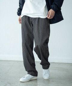 MEN'S BIGI / メンズビギ その他パンツ | ストレッチヒッコリーワンタックワイドテーパードパンツ