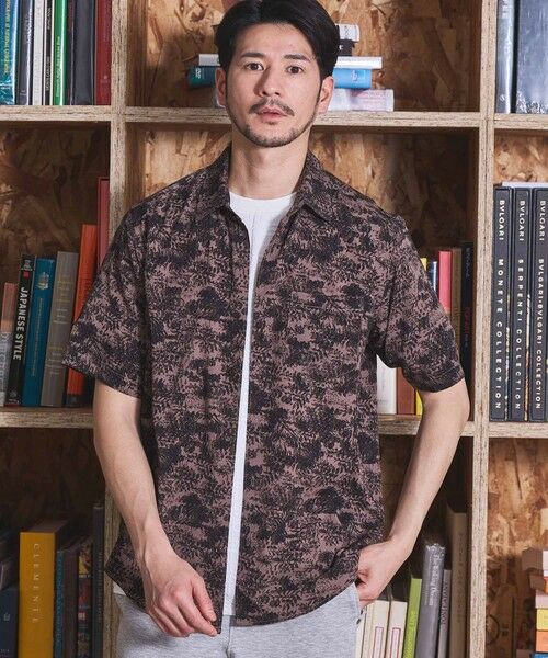 MEN'S BIGI / メンズビギ シャツ・ブラウス | オリエンタル柄プリントレギュラーカラー半袖シャツ | 詳細4