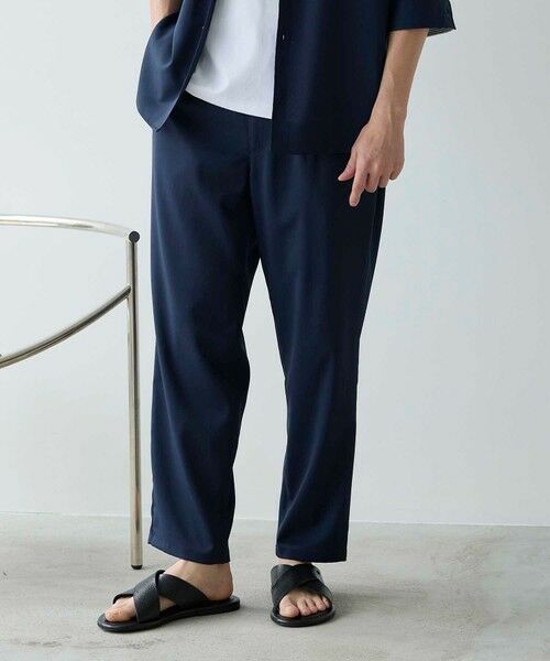 MEN'S BIGI / メンズビギ その他パンツ | 【イージーケア】ストレッチカチオンテーパードパンツ（ネイビー）
