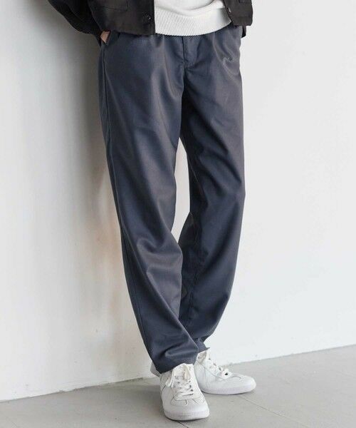 MEN'S BIGI / メンズビギ その他パンツ | ポリエステルギャバジンワンタックセミテーパードパンツ（グレー）