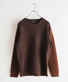 MEN'S BIGI / メンズビギ ニット・セーター | ポリエステルニット×ポンチスウェット プルオーバー
