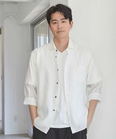 MEN'S BIGI / メンズビギ シャツ・ブラウス | タックストライプローン7分袖シャツ
