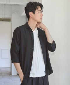 MEN'S BIGI / メンズビギ シャツ・ブラウス | タックストライプローン7分袖シャツ