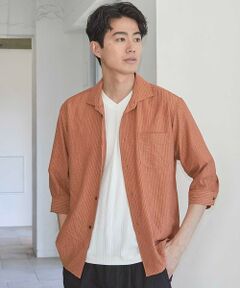 MEN'S BIGI / メンズビギ シャツ・ブラウス | タックストライプローン7分袖シャツ