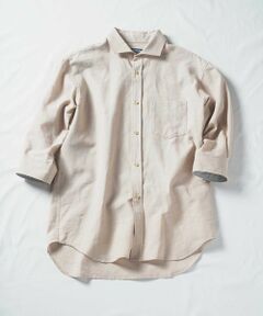 MEN'S BIGI / メンズビギ シャツ・ブラウス | COOLMAX フレンチリネン 7分袖シャツ