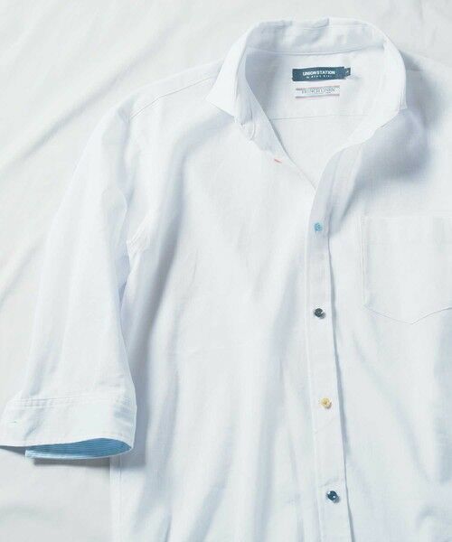MEN'S BIGI / メンズビギ シャツ・ブラウス | COOLMAX フレンチリネン 7分袖シャツ | 詳細3