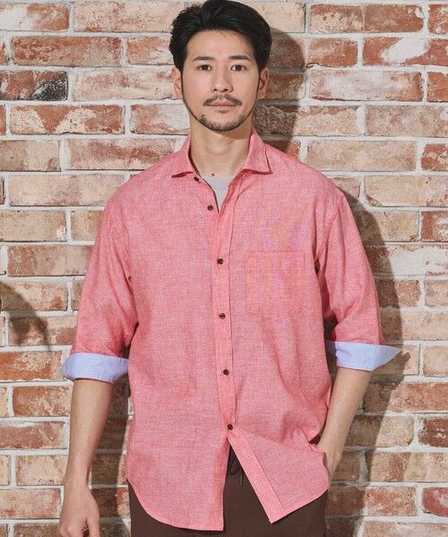 MEN'S BIGI / メンズビギ シャツ・ブラウス | COOLMAX フレンチリネン 7分袖シャツ | 詳細12