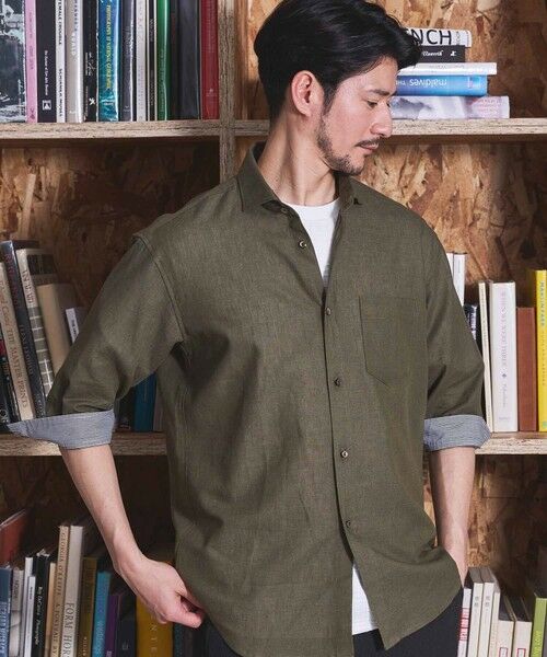 MEN'S BIGI / メンズビギ シャツ・ブラウス | COOLMAX フレンチリネン 7分袖シャツ | 詳細21