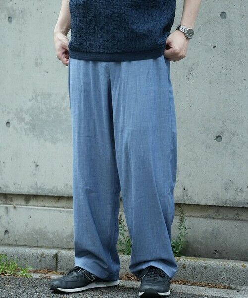 MEN'S BIGI / メンズビギ その他パンツ | *WEB限定 テーパードリラックスワイドパンツ（ライトブルー）