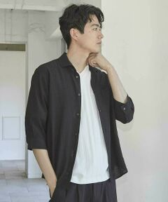 MEN'S BIGI / メンズビギ シャツ・ブラウス | タックストライプローン7分袖シャツ