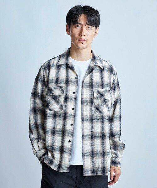 MEN'S BIGI / メンズビギ ブルゾン | チェックボードシャツブルゾン（ベージュチェック）