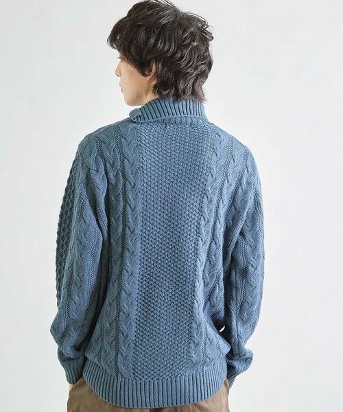 MEN'S BIGI / メンズビギ ニット・セーター | アクリルニットケーブル編みDrネック | 詳細23