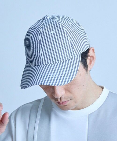 MEN'S BIGI / メンズビギ キャップ | シアサッカー6パネルキャップ | 詳細1