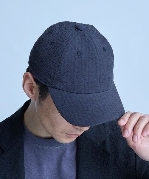 MEN'S BIGI / メンズビギ キャップ | シアサッカー6パネルキャップ | 詳細9