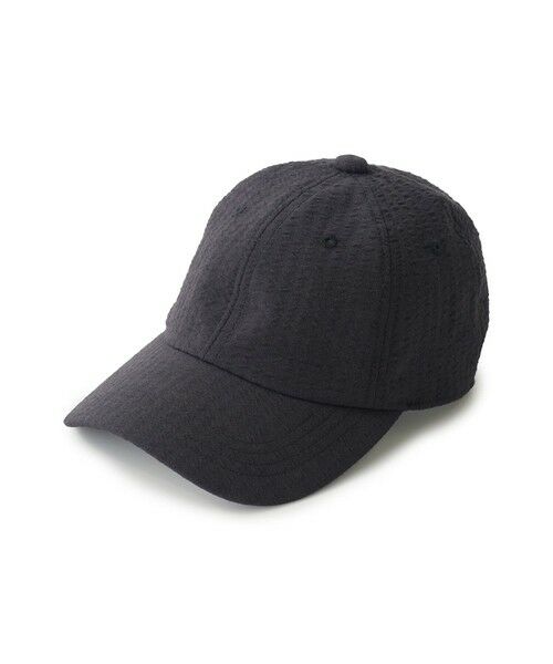MEN'S BIGI / メンズビギ キャップ | シアサッカー6パネルキャップ（ブラック）