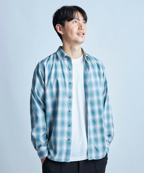 MEN'S BIGI / メンズビギ シャツ・ブラウス | オンブレーチェックシャツ | 詳細12