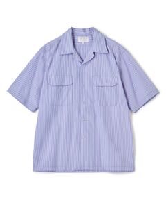 MEN'S BIGI / メンズビギ シャツ・ブラウス | ポプリンストライプ半袖ワークシャツ
