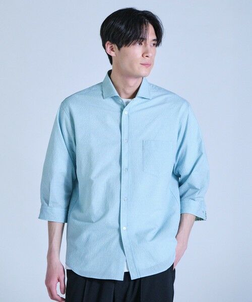 MEN'S BIGI / メンズビギ シャツ・ブラウス | プリントシアサッカークロップドスリーブシャツ＜ハンドウォッシャブル・軽量・通気性＞ | 詳細26