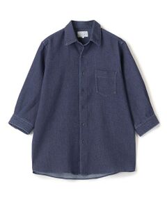 MEN'S BIGI / メンズビギ シャツ・ブラウス | メッシュデニムクロップドスリーブシャツ＜ストレッチ・ハンドウォッシャブル・通気性＞