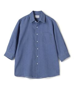 MEN'S BIGI / メンズビギ シャツ・ブラウス | メッシュデニムクロップドスリーブシャツ＜ストレッチ・ハンドウォッシャブル・通気性＞