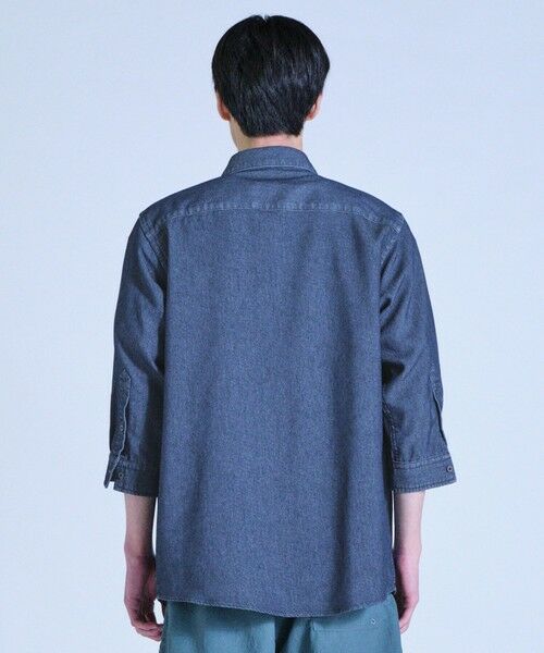 MEN'S BIGI / メンズビギ シャツ・ブラウス | メッシュデニムクロップドスリーブシャツ＜ストレッチ・ハンドウォッシャブル・通気性＞ | 詳細8