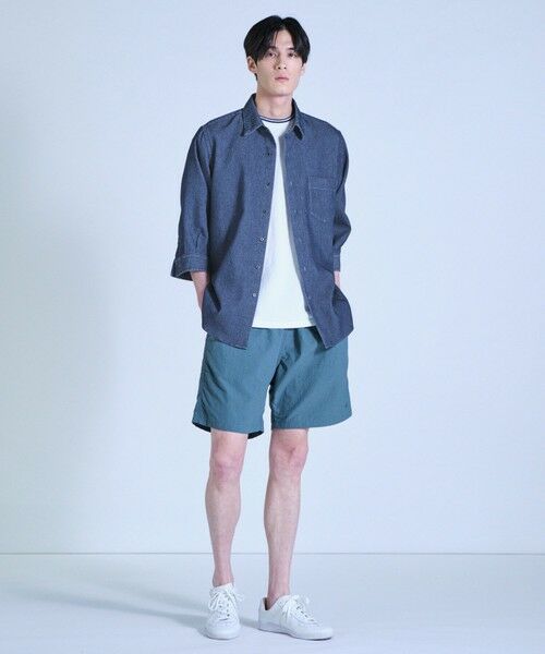 MEN'S BIGI / メンズビギ シャツ・ブラウス | メッシュデニムクロップドスリーブシャツ＜ストレッチ・ハンドウォッシャブル・通気性＞ | 詳細9