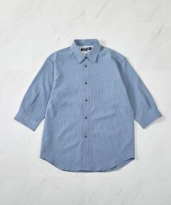 MEN'S BIGI / メンズビギ シャツ・ブラウス | ストレッチワッシャー七分袖シャツ＜ハンドウォッシャブル・UVカット・抗菌＞