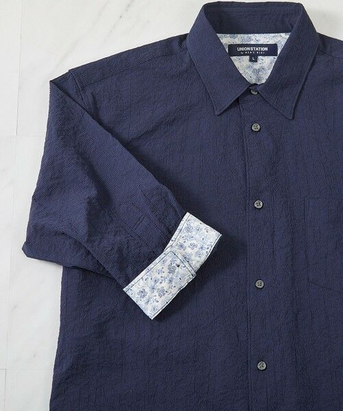 MEN'S BIGI / メンズビギ シャツ・ブラウス | ストレッチワッシャー七分袖シャツ＜ハンドウォッシャブル・UVカット・抗菌＞ | 詳細18