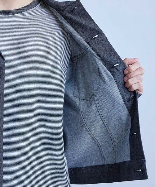MEN'S BIGI / メンズビギ Gジャン・デニムジャケット | メッシュデニムトラッカージャケット〈ストレッチ・軽量・ハンドウォッシャブル・通気性〉 | 詳細7