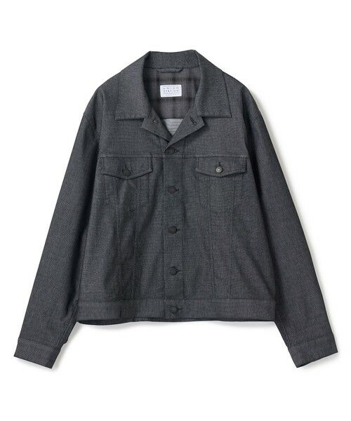 MEN'S BIGI / メンズビギ Gジャン・デニムジャケット | メッシュデニムトラッカージャケット〈ストレッチ・軽量・ハンドウォッシャブル・通気性〉（ブラック）