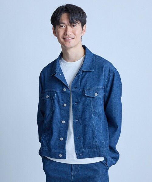 MEN'S BIGI / メンズビギ Gジャン・デニムジャケット | メッシュデニムトラッカージャケット〈ストレッチ・軽量・ハンドウォッシャブル・通気性〉 | 詳細16