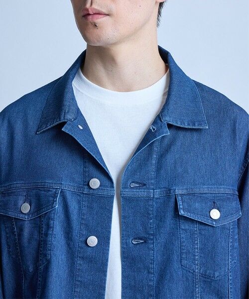 MEN'S BIGI / メンズビギ Gジャン・デニムジャケット | メッシュデニムトラッカージャケット〈ストレッチ・軽量・ハンドウォッシャブル・通気性〉 | 詳細20