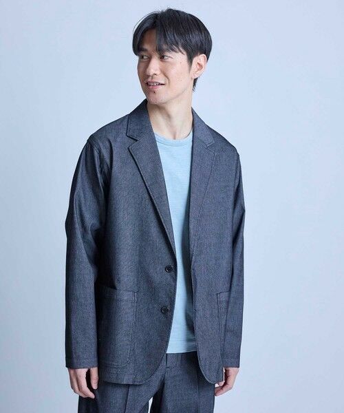 MEN'S BIGI / メンズビギ Gジャン・デニムジャケット | メッシュデニムジャケット〈ストレッチ・軽量・ハンドウォッシャブル・通気性〉 | 詳細1