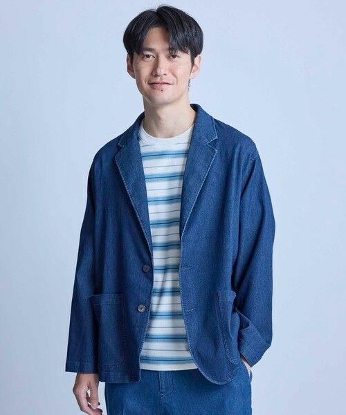 MEN'S BIGI / メンズビギ Gジャン・デニムジャケット | メッシュデニムジャケット〈ストレッチ・軽量・ハンドウォッシャブル・通気性〉 | 詳細10